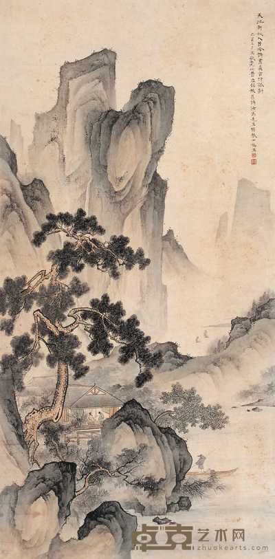 陈少梅 1945年作 秋觅图 立轴 133.5×65.5cm